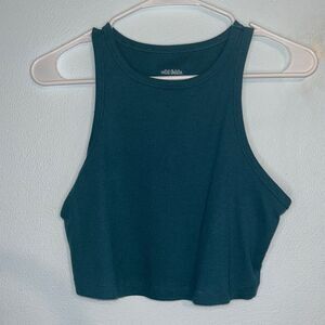 Women’s bundle 2 wild fable blue and green basic cropped tank tops size large